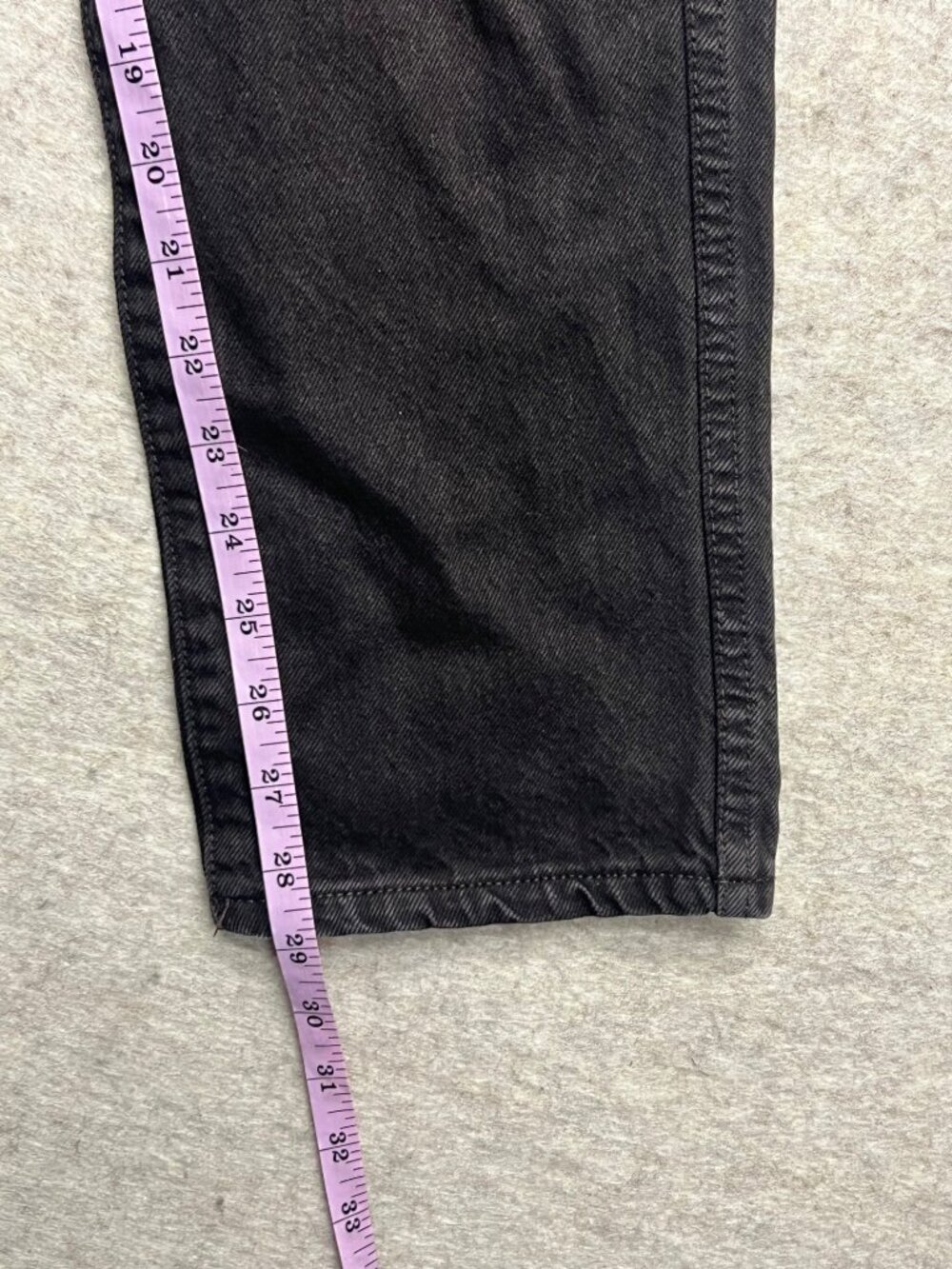 Revice Denim Black High-Waisted Straight-Leg Jeans Button Fly Classic 25 USA - Picture 10 of 10